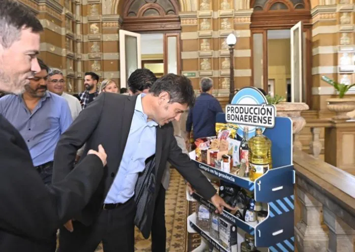 Axel Kicillof hoy durante el encuentro con pymes