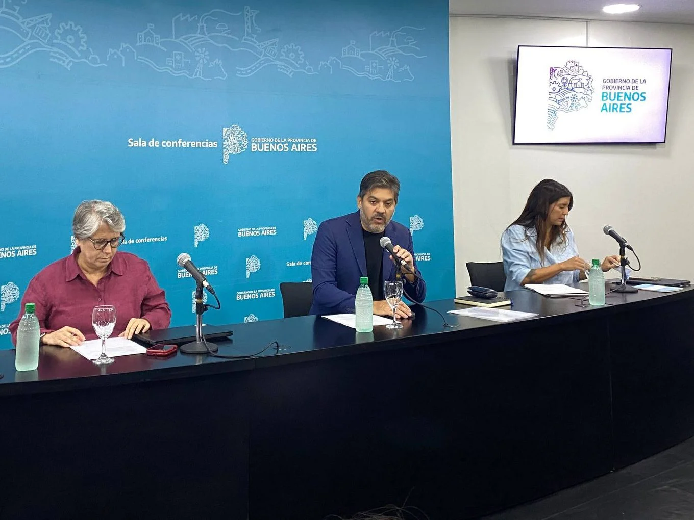 Bianco, Terigi y Vilar en conferencia de prensa