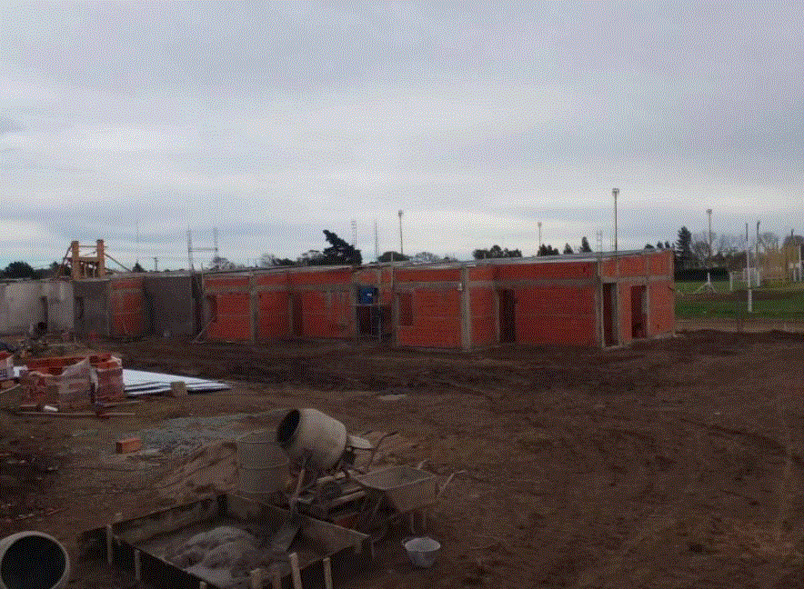 Avanza la construcción de viviendas en Dorrego.
