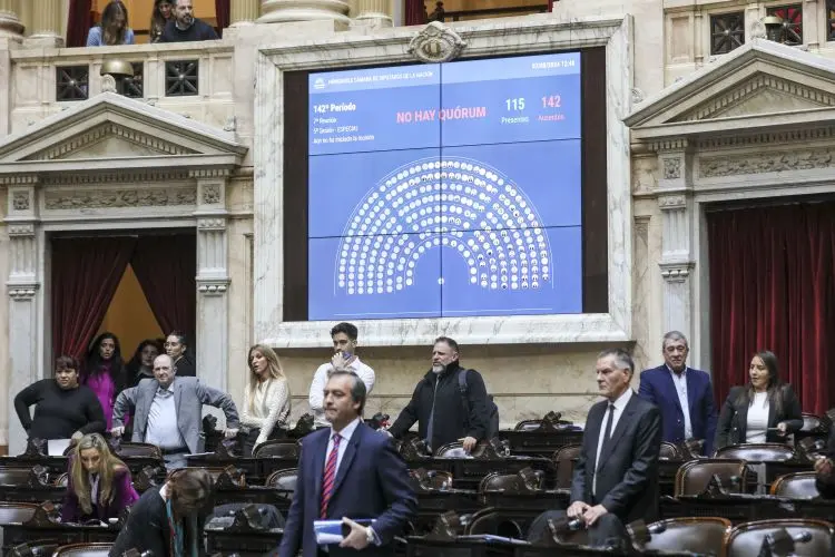 No hubo quórum en Diputados.