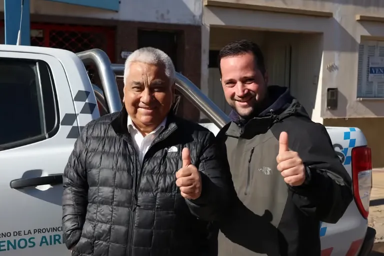 Cecilio Salazar junto a Valentín Bravo