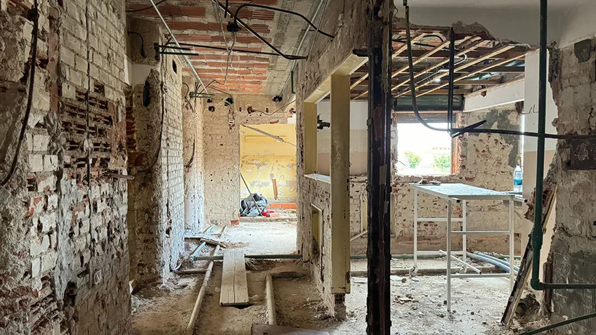 Obras en el hospital de Balcarce.