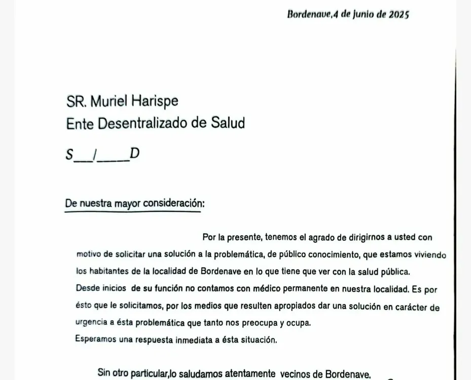 Pedido de médico Puan