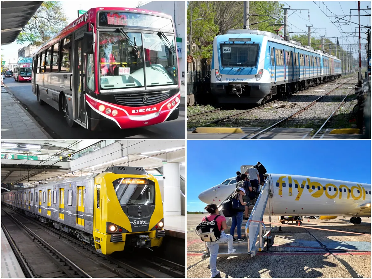 transporte colectivo tren subte avión Transporte 