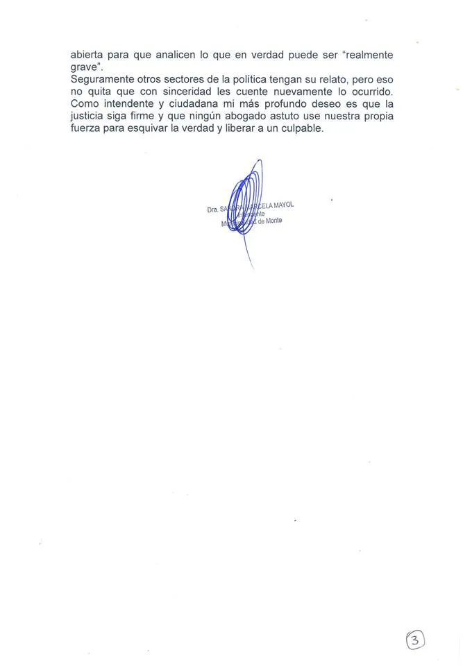 Masacre de Monte: la intendenta Mayol emitió una carta abierta