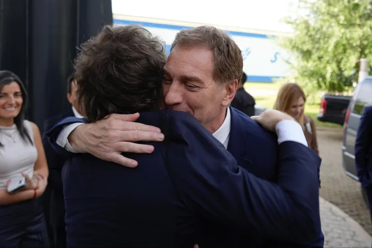 Javier Milei y Diego Santilli