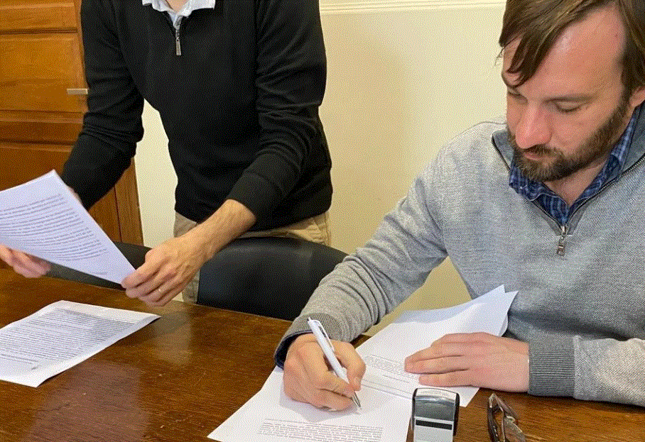 Mancini firmó el Acta de Inicio de Obra para la construcción del nuevo acceso al Parque Industrial