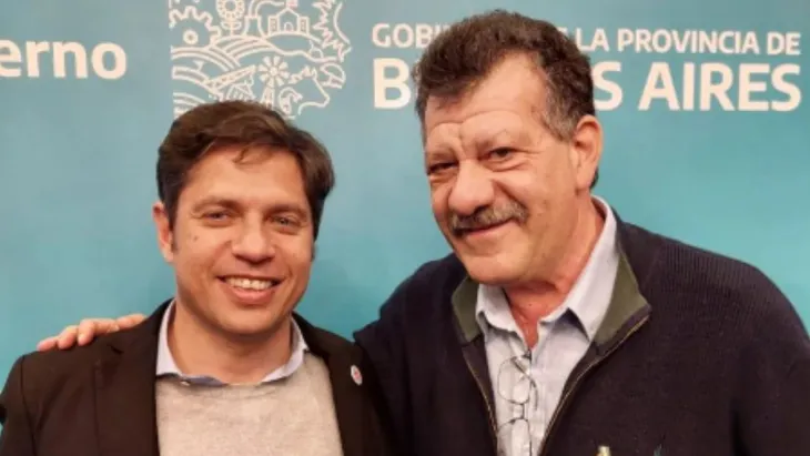 Sergio Barenghi junto a Axel Kicillof