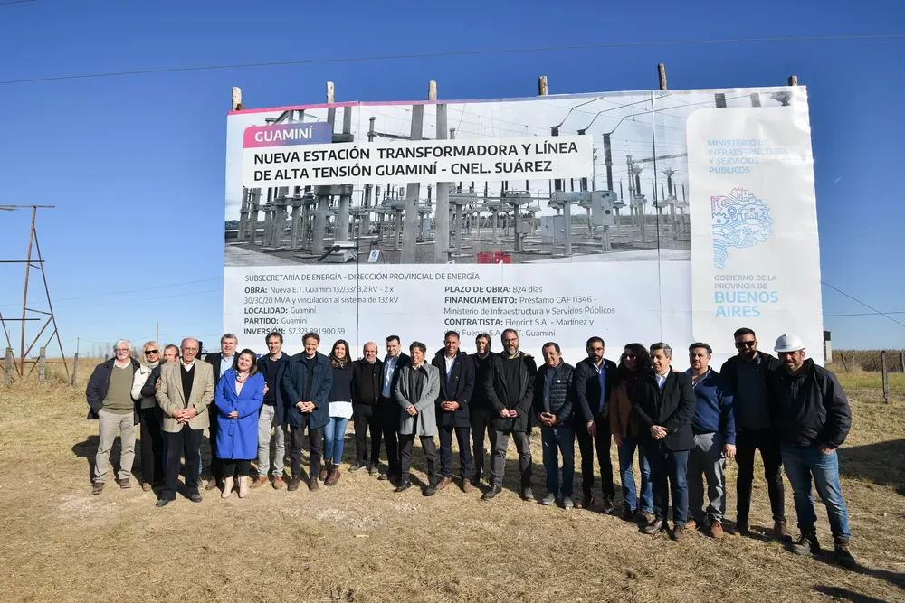 Kicillof dio inicio formal a las obras de construcción de la Estación Transformadora de Guaminí