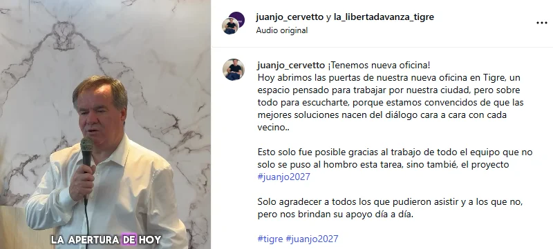 Cervetto se lanzó como candidato a intendente y le mete presión a Schmukler.