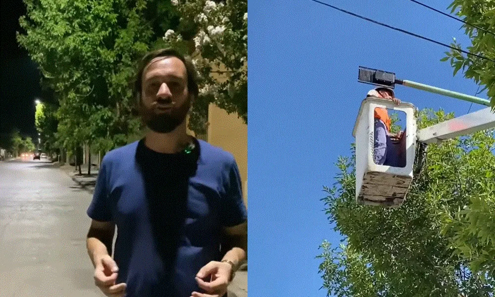 Avanzan las obras de ilumunación en Suipacha.