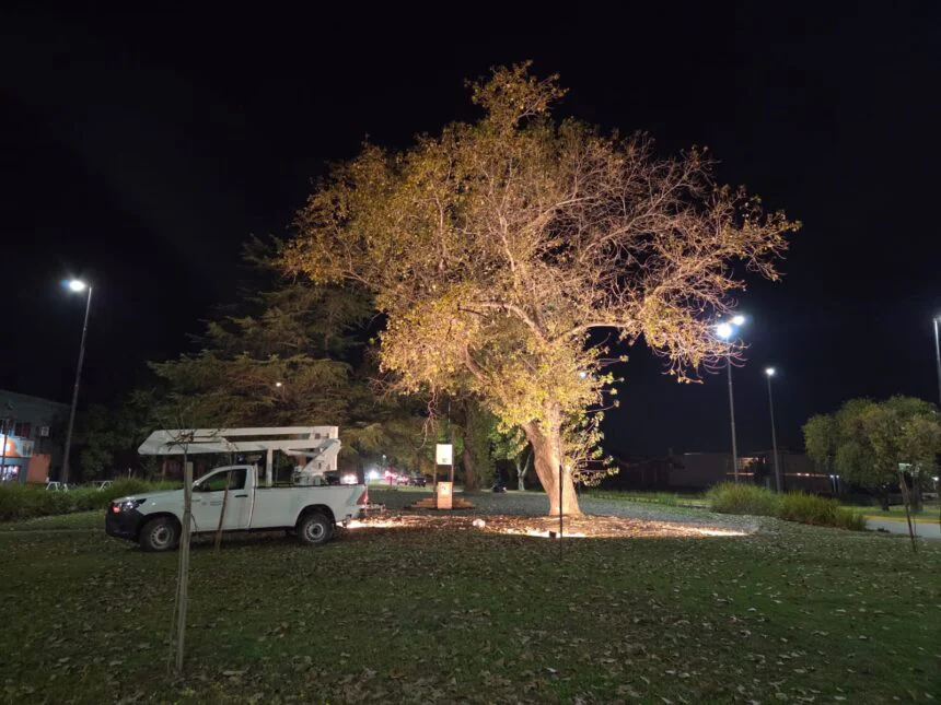 Pergamino amplía la iluminación LED en plazas y espacios públicos