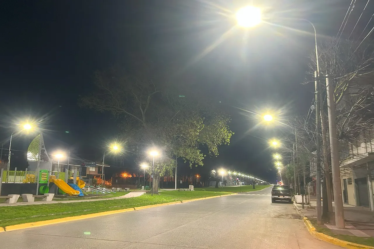 Avanza el recambio de luminarias en todo el distrito con una fuerte inversión municipal
