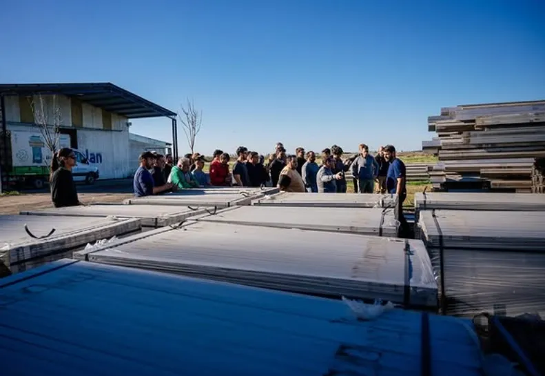 construcción parque solar