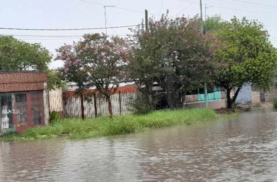 Inundación en el barrio Villa Progreso de Berisso