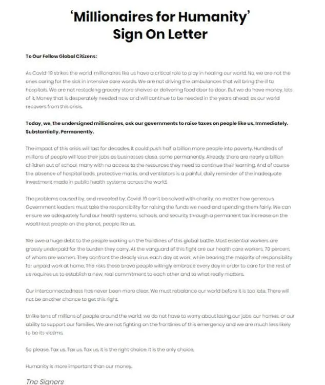 El listado de millonarios que aportarán a la lucha contra la pandemia