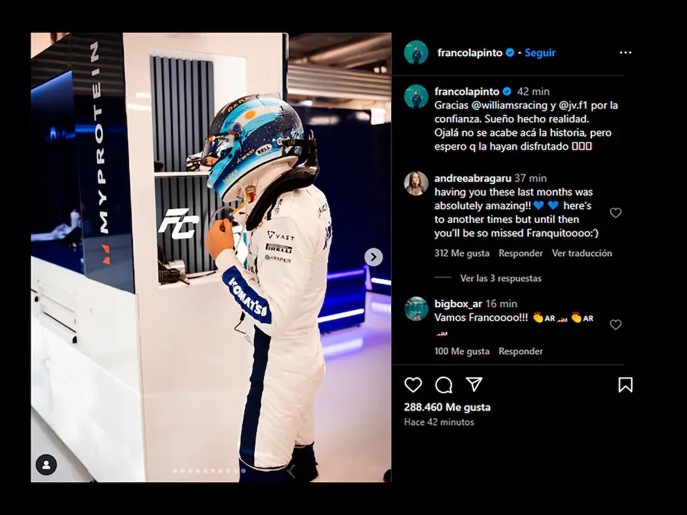 posteo colapinto williams