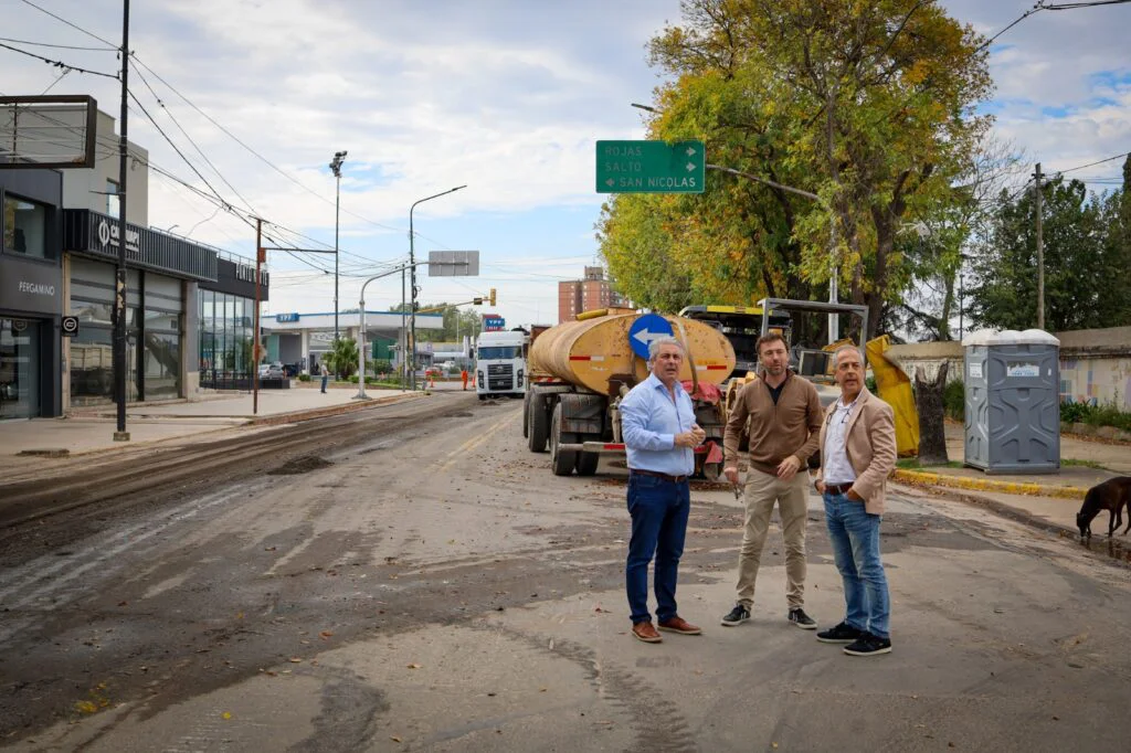 Comenzó la repavimentación de la Avenida Yrigoyen