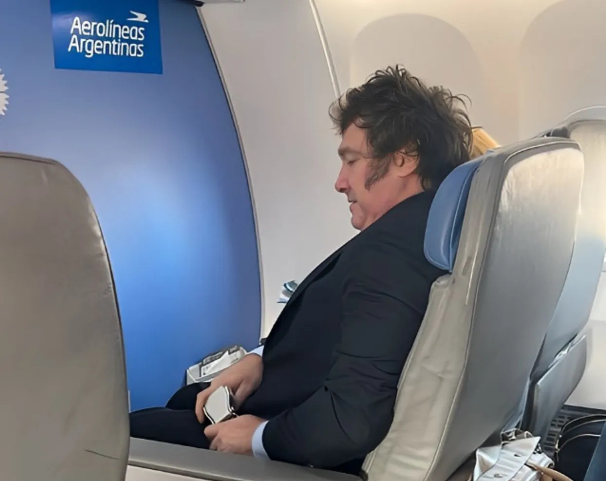Javier Milei en Aerolíneas Argentinas