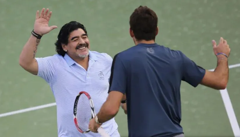 Maradona Del Potro y un momento divertido