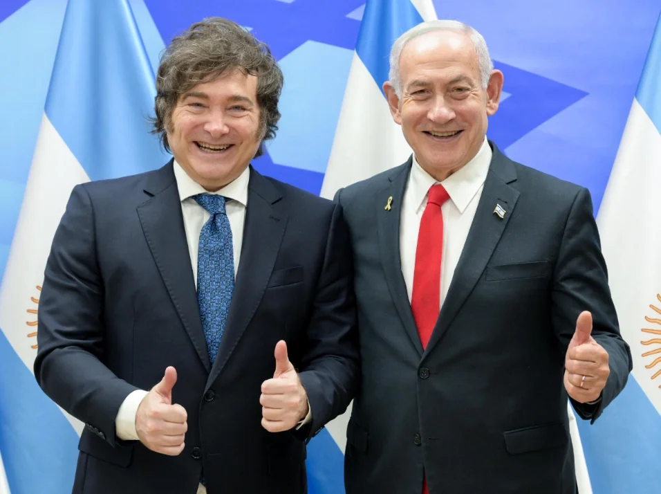 Milei junto a Netanyahu.