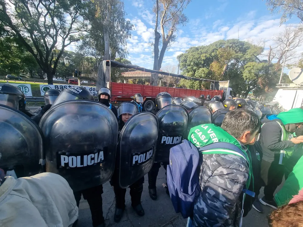 Protesta de trabajadores del INTI.