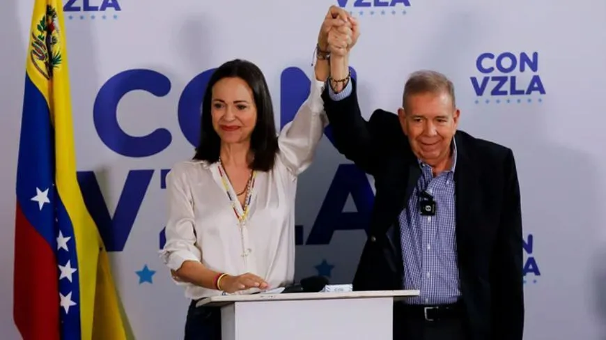 Corina Machado junto a Edmundo González Urrutia