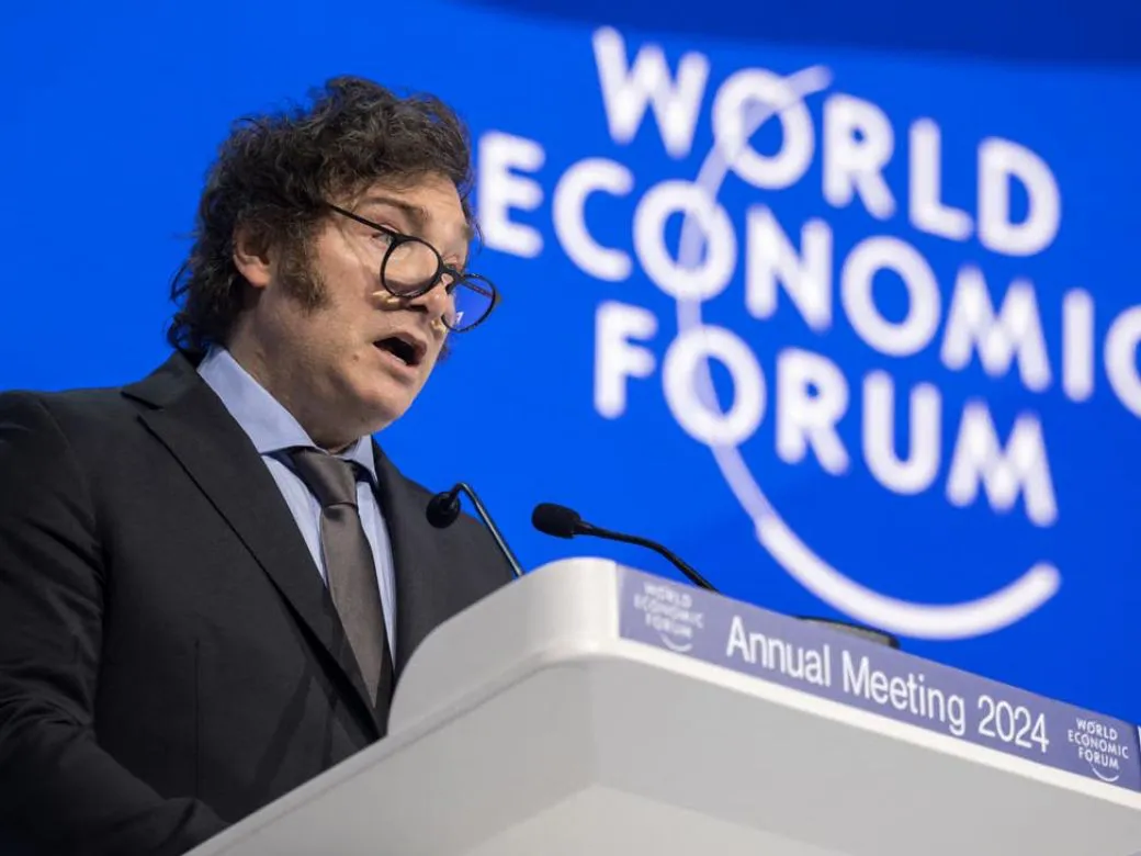 Javier Milei en Davos