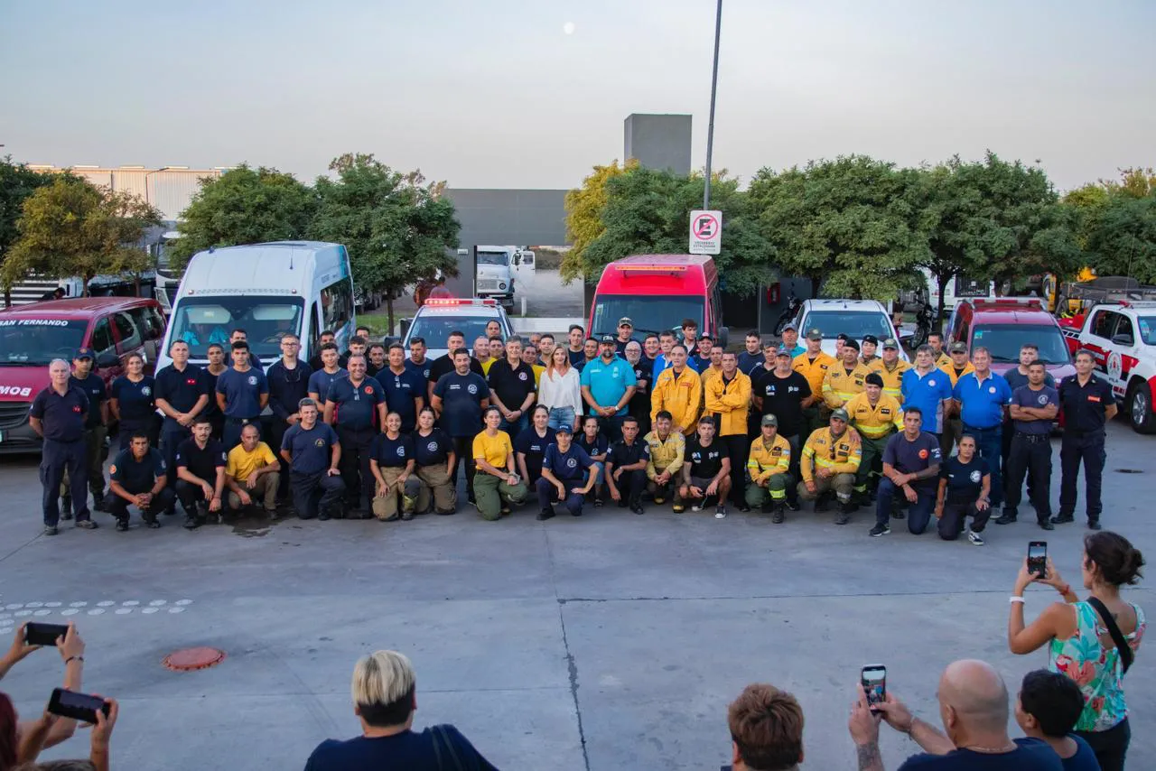 Bomberos bonaerenses viajan al sur para combatir incendios Fassi destacó su labor 2