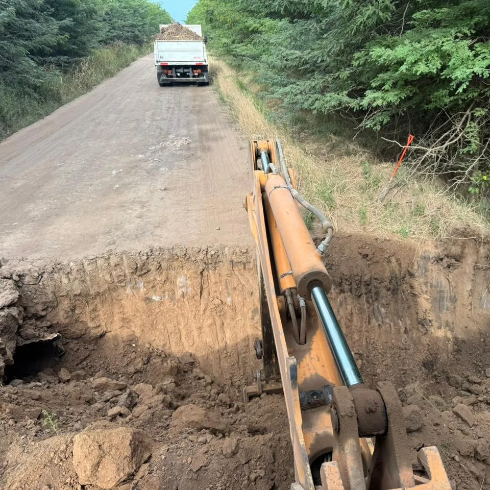 Recambio de tuberías en caminos rurales