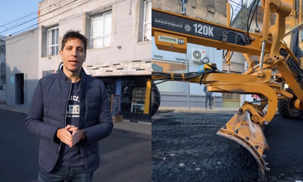 Passaglia destacó obras de pavimento