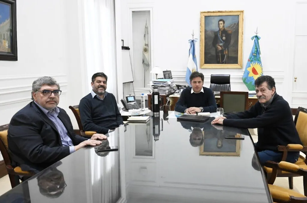 El intendente Sergio Baranghi con el gobernador Axel Kicillof