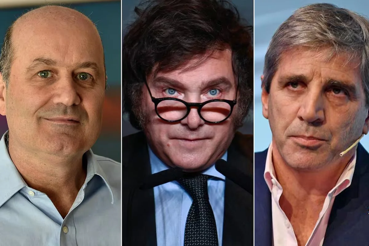 Sturzenegger, Milei y Caputo.