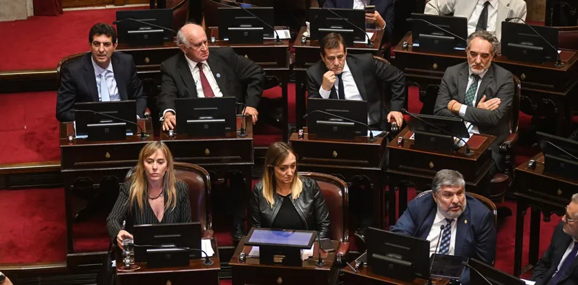 Bloque de senadores peronistas.