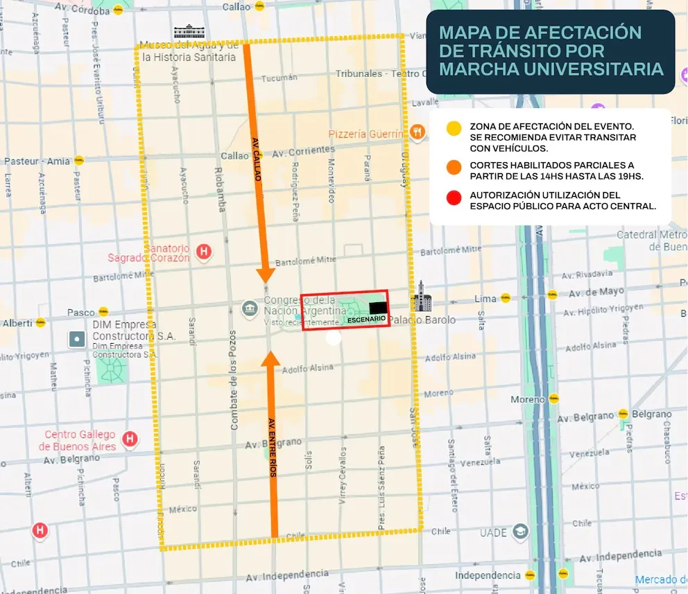 Marcha Federal Universitaria en CABA