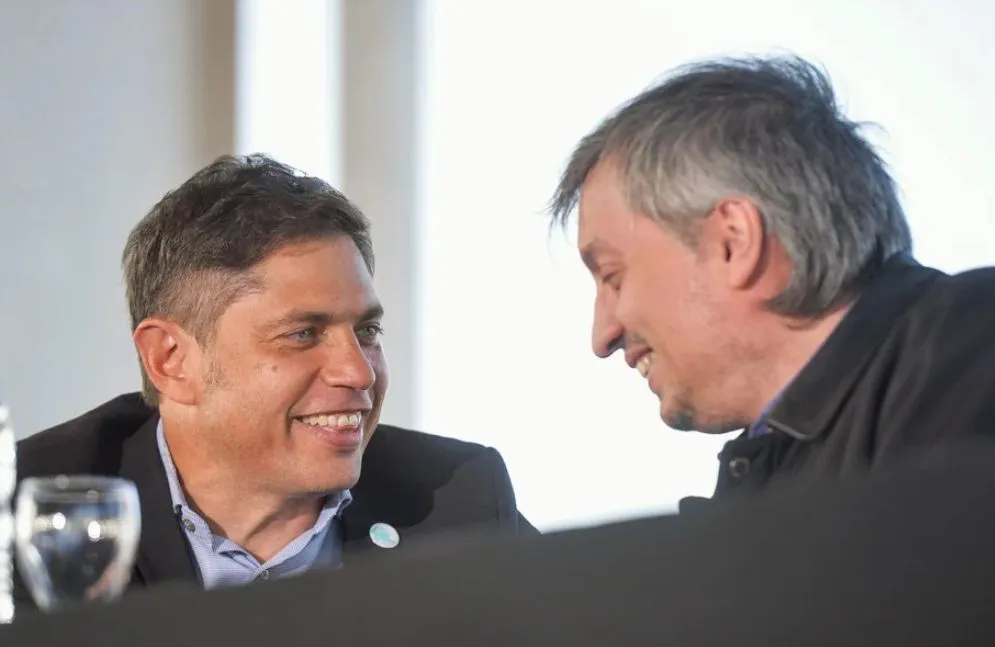 Axel Kicillof junto a Máximo Kirchner