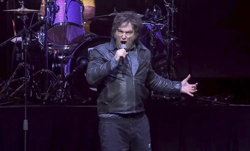 Javier Milei en el Movistar Arena