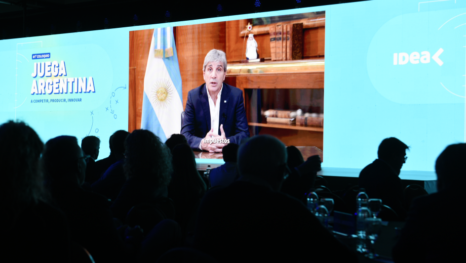Luis Caputo en el coloquio de IDEA
