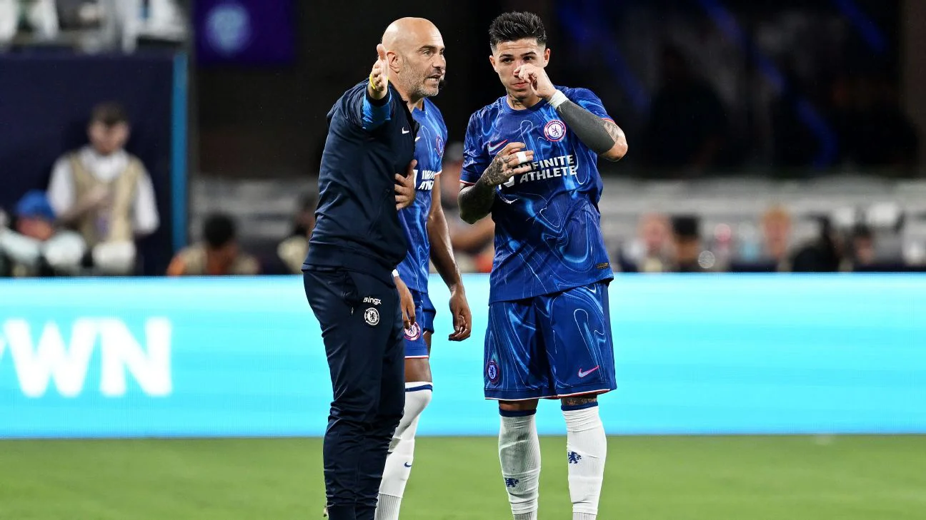 Enzo Fernández y Enzo Maresca