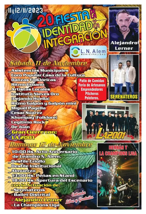 Se viene la XX Fiesta de la Identidad e Integración en Leandro Alem
