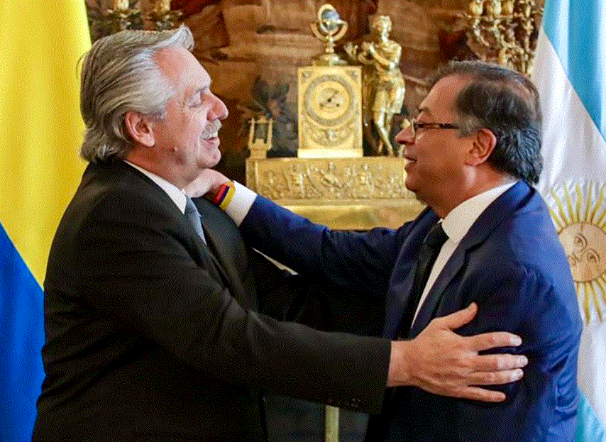 Alberto Fernández se solidarizó con Petro tras las críticas de Milei.