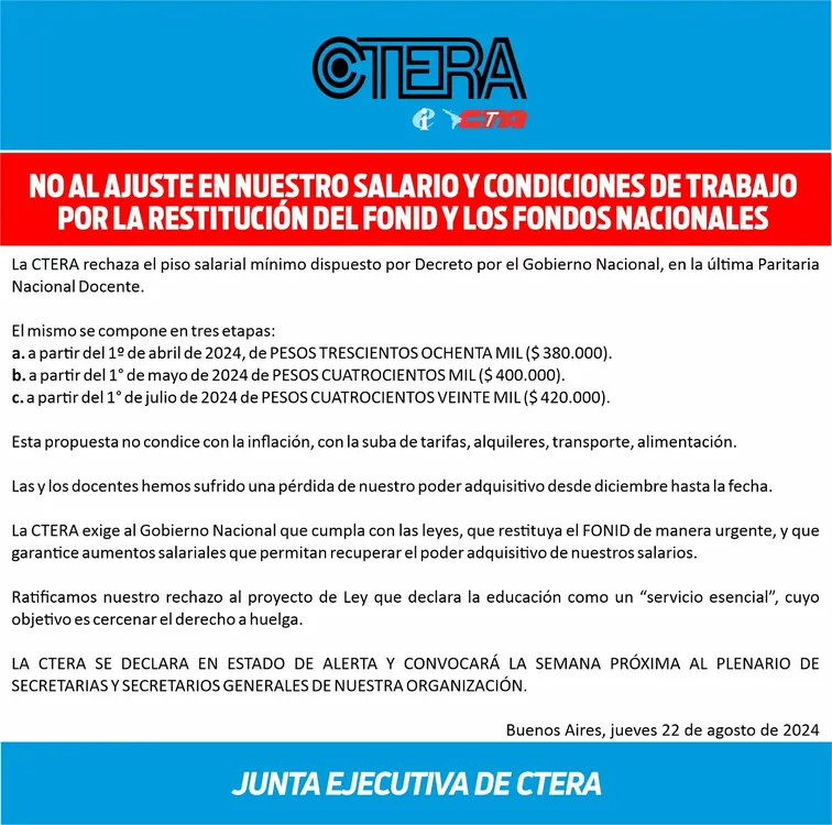 Comunicado de CTERA