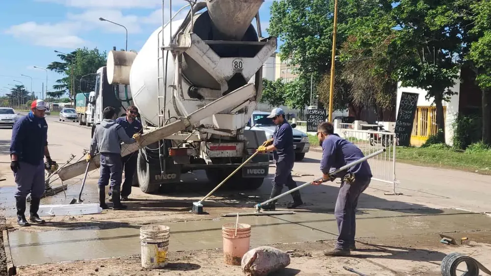 Avanza la obra hidráulica en calle Coronel Melián (1)