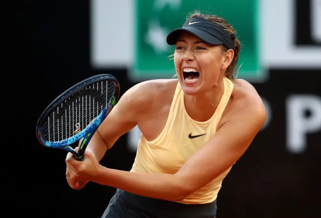 Maria Sharapova de Rusia compite en un torneo el 16 de mayo de 2018, en Roma, Italia. Maria Sharapova de Rusia compite en un torneo el 16 de mayo de 2018, en Roma, Italia.