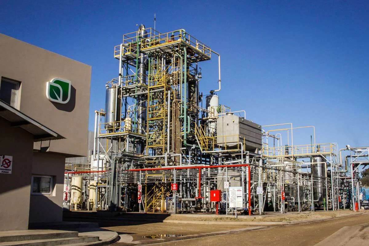 Planta de producción de biodiésel de AriparBio, ubicada en el Parque Industrial de Daireaux, provincia de Buenos Aires. 