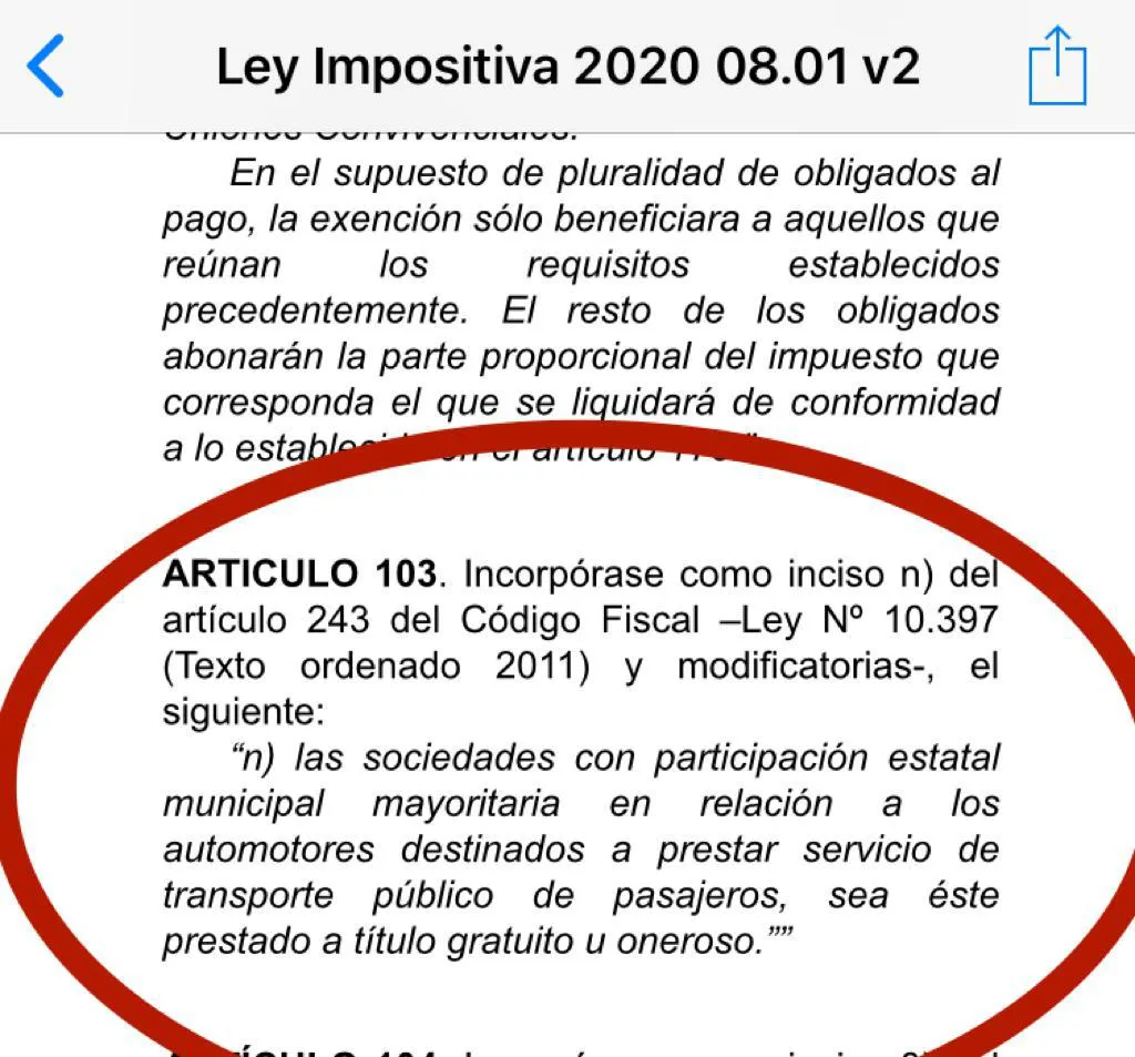 Diputado Ranzini: “Logramos eximir a los colectivos de Zárate del pago de patentes”