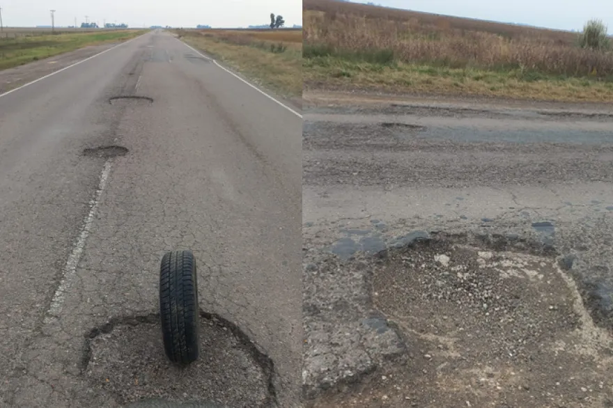 Así está la ruta 33.