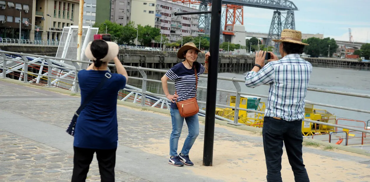 Turistas extranjeros en Argentina.