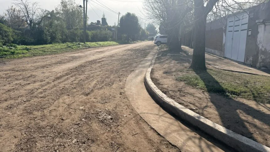Nuevas obras de cordón cuneta en barrio Villa San José