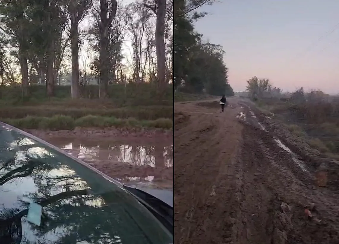 Caminos rurales intransitables en Giles